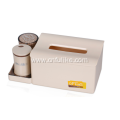 Multi-function Rectangular Tissue Box with Toothpick Holder